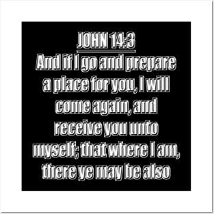 Bible Verse John 14:3 (KJV) Posters and Art